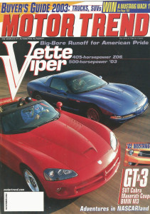 MOTOR TREND 2002 NOV - VIPER MEETS Z06, ENZO, CAMARO